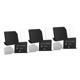Operitacx 3 Sätze Mini-Tafelschild Trockener Löschbrett Essensschilder Kreideschilder für Essen kleines Schild write board easy putz Etikett schwarze Tafel, Kreidetafel Essenszeichen Plastik