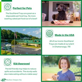 Southern Champion Tray 0413 #100 Southland Paperboard Food Tray, 1 lb Capacity, Red Check (Case of 1000)