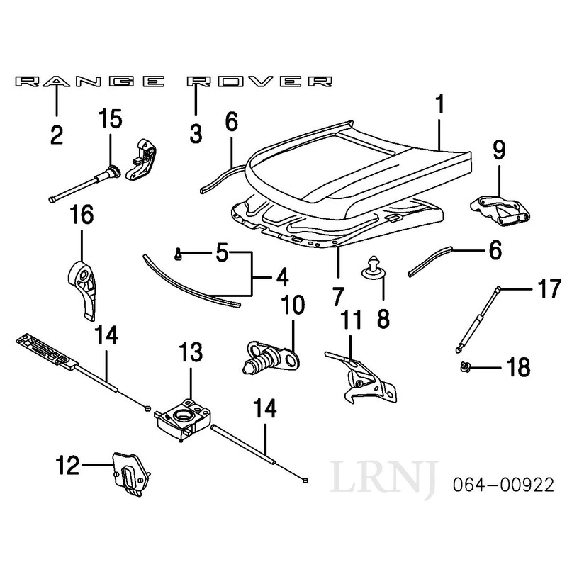 BRITPART Hood Gas STRUT Set of 2 Compatible with Land