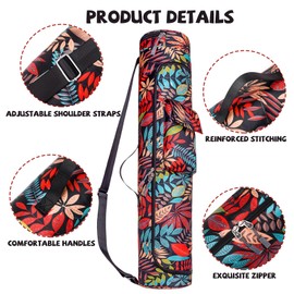 Aucuu Yoga Bag, Yoga Mat Bag, Women's Sports Bag with Wet Compartment, Adjustable Shoulder Strap, Yoga Mat Bag, Training Bag, Yoga Bag for Pilates, Yoga Mats, Yoga Accessories, 76 x 16 cm