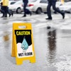 Caution Wet Floor Water Sidewalk Sign Kit, 10x16 Inches, with