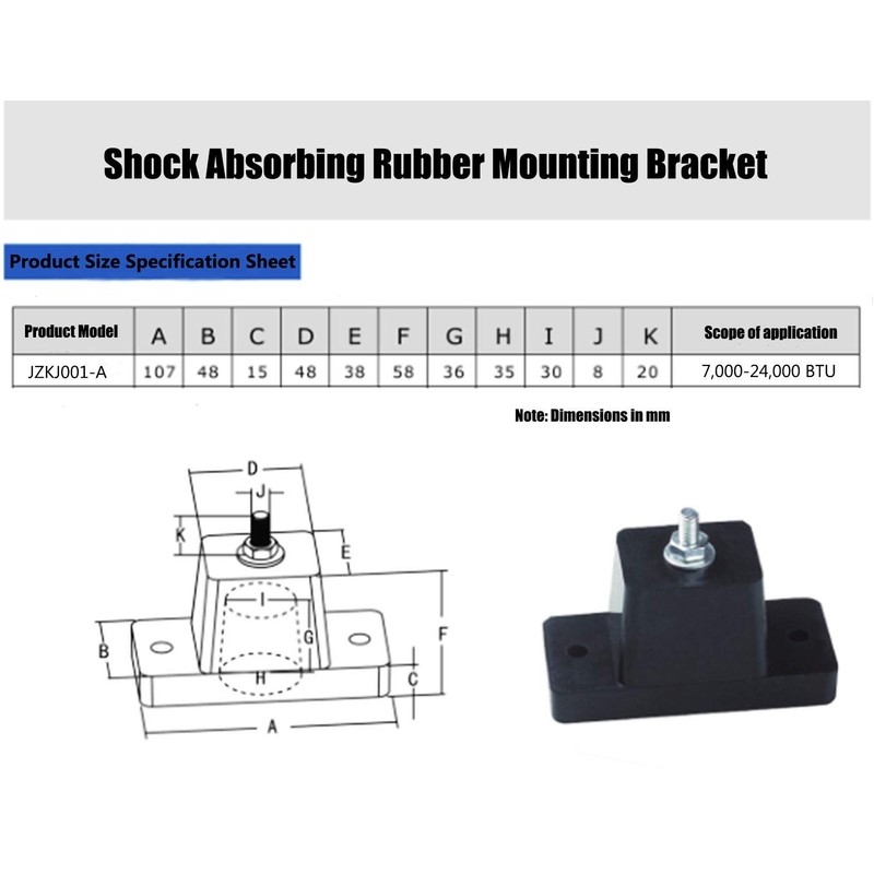 Air Conditioner Mounting Rubber Pads Bracket Use for outdoor units