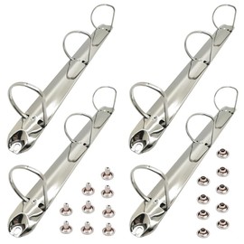 Pack of 4 3 Ring Metal Binding Mechanism Iron Binding Mechanisms for Loose Sheets Replacement Set D Rings Binding Combs with Screw for Organisers DIY Planner School Document Organisation