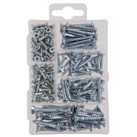 HILLMAN FASTENER 130206 Kit Wood Screws, Silver, 199 Piece