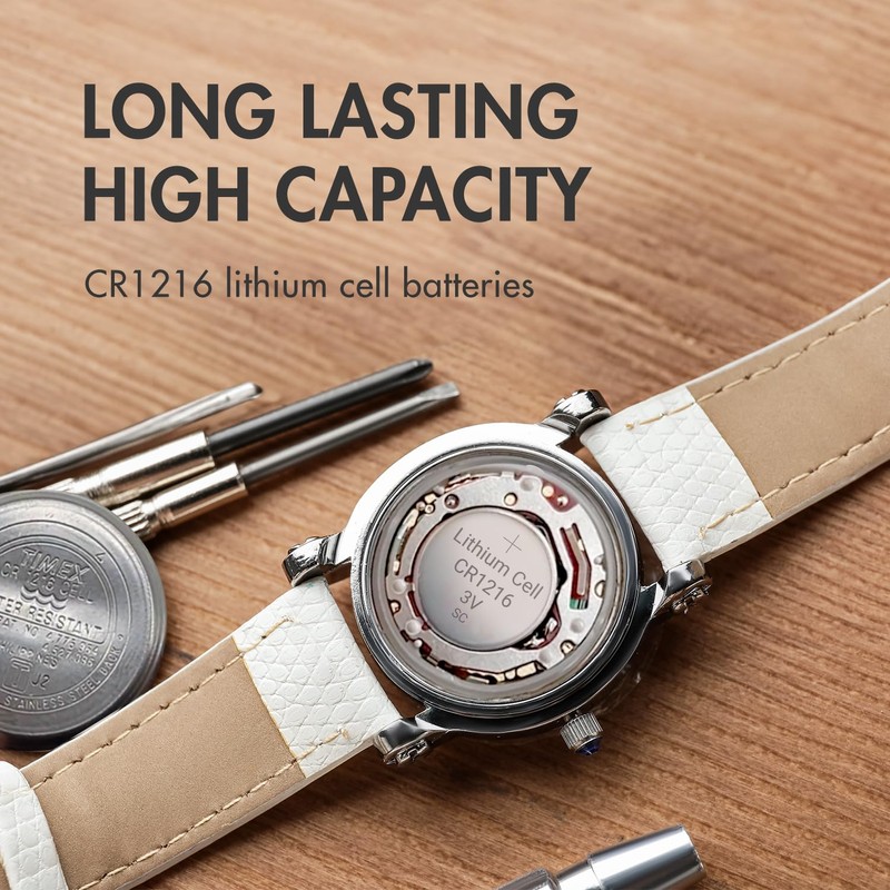 Tenergy CR1216 3V Lithium Button Cell Battery, for Watches, Mini