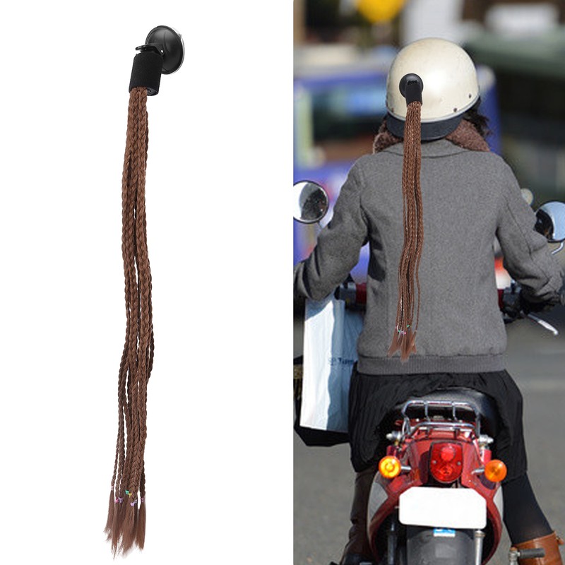 Colorful Stylish Motorcycle Helmet Ponytail Helmet Dreadlocks Braids with Suction