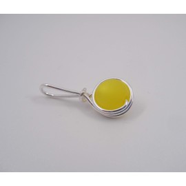 Filigraner Kettenanhänger POLARIS versilbert (Zitronengelb)