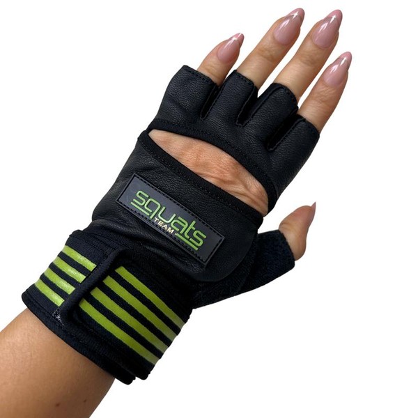 SQUATS TEAM - ProGrip Fitness Gloves – Genuine Leather with