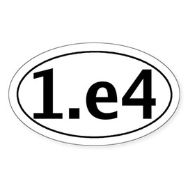 CafePress International Chess Opening Oval Sticker Oval Car Bumper Sticker