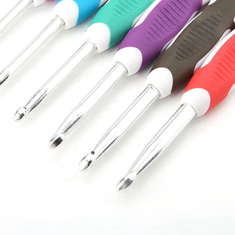 9PCS Crochet Hooks Set Knitting Smooth Needle Tools Ergonomic Plastic