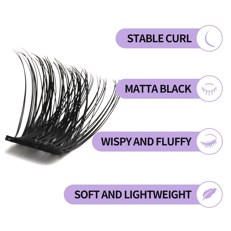 WENDY Lashes Clusters D Curl Lash Clusters DIY Eyelash Clusters
