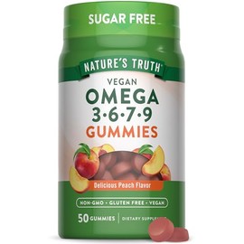 Nature's Truth Omega 3-6 - 7-9, 50 gomitas, Sabor natural a melocotón
