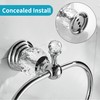 WOLIBEER Chrome Towel Ring,Crystal Hand Towel Holder,Bath Oval Hand Towel