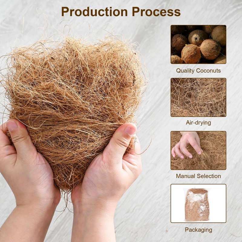 Sukh 2PCS Coconut Fiber for Bird Nest - Canary Nesting