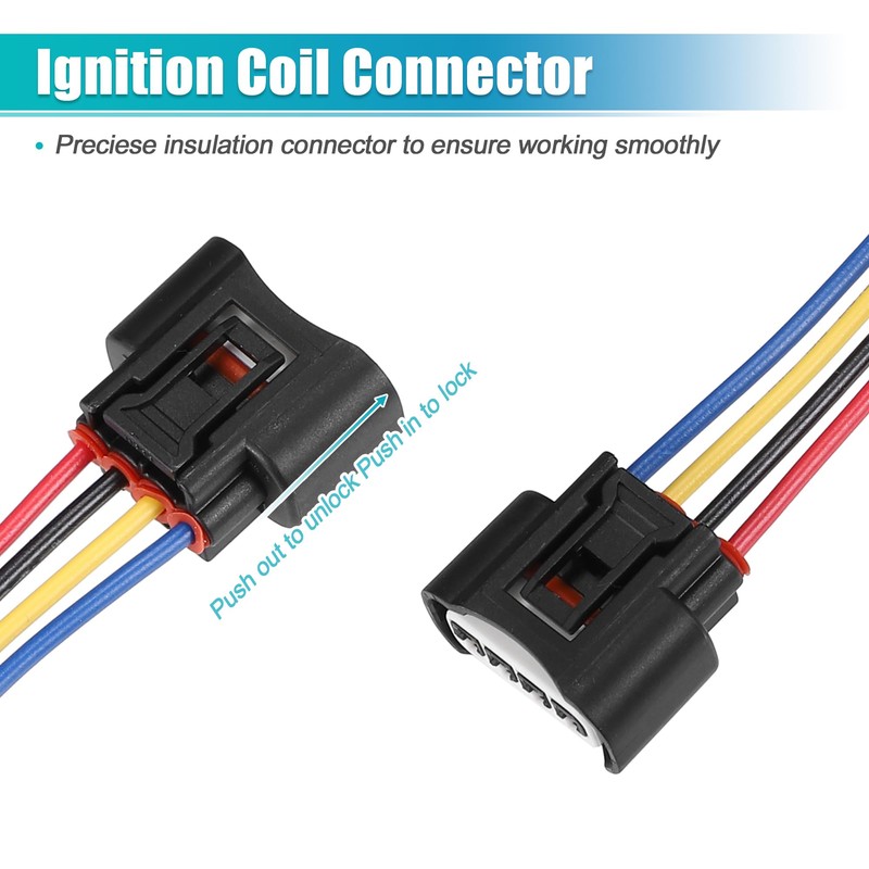 uxcell 4pcs Ignition Coil Connector for Scion TC L4 2.4L