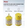 AIDA Lighted Plug and Connector Set, Straight Blade Cord End