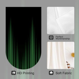 Coxila - Cortinas de ventana para recámara, color negro y verde, 42 x 63 pulgadas, bolsillo para barra. Color degradado oscuro, gótico, gótico, para hombre, juego de anime, minimalista, moderno, Art