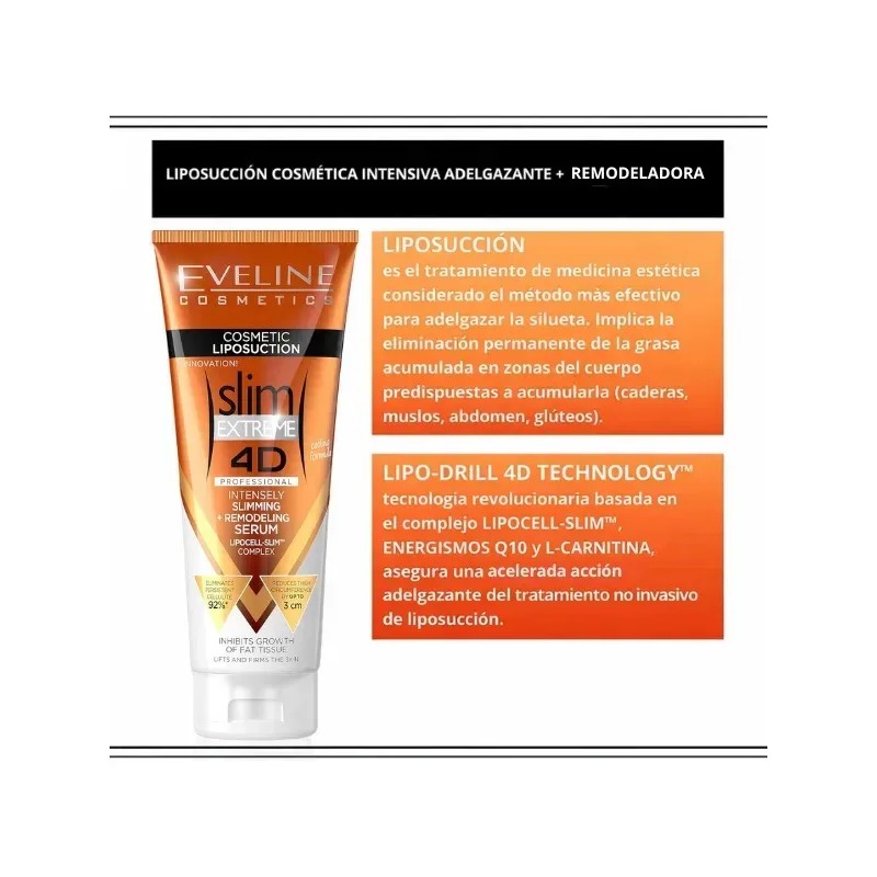 Eveline Slim Extreme 4D Sérum Remodelador Adelgazante Efecto Liposucción