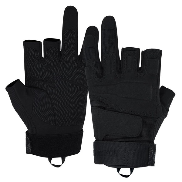 Seibertron S.O.L.A.G-T Tactical Three Fingerless Gloves - Quick Dry Non-Slip