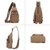 KL928 Canvas Sling Bag Crossbody Backpack Shoulder Casual Rucksack for