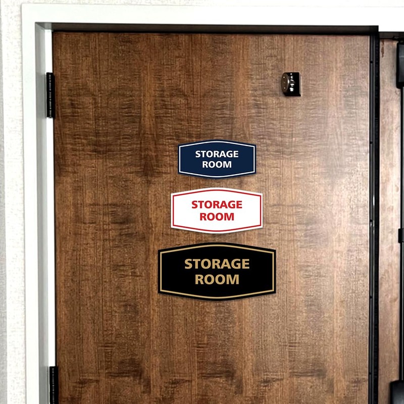 Signs ByLITA Fancy Storage Room Sign(Black Gold) - Medium