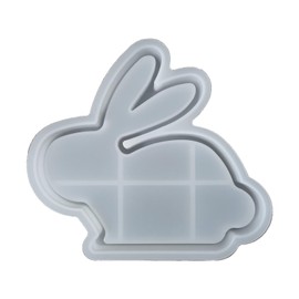 Xirdkur Bunny Shape Resin Tray Concrete Mold, Easter Rabbit Silicone Molds for Epoxy Resin, Tray Container Trinket Dish Plate Candle Holder Storage Moulds for DIY Art Craft Home Decor