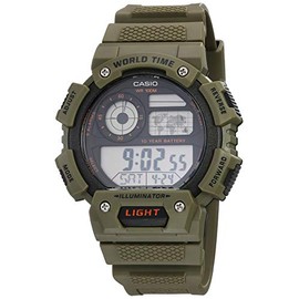 Casio AE-1400WH-3AVCF Reloj para Unisex Adulto, color Verde, talla Estándar