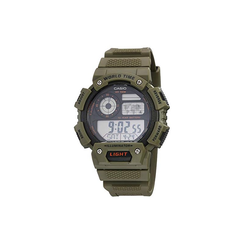 Casio AE-1400WH-3AVCF Reloj para Unisex Adulto, color Verde, talla Estándar