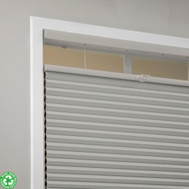 Eclipse Blackout Top Down Bottom Up Cellular Shades - Cordless Window Covering for Home or Office, Energy-Saving Light Filtering Shades, Easy Lift System - Gray Cloud, 68 W x 72 L