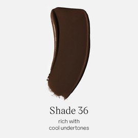 Saie Glowy Super Skin Tint Liquid Foundation - Weightless + Dewy Foundation with Lightweight Medium Coverage - Hydrating Face Makeup + Skin Care Serum Hybrid with Hyaluronic Acid - Shade 36 (1.01 oz)