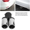 Stainless Steel Universal Car Modified Double Exhaust Pipe Rear Muffler