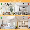 SHENGQINGTOP 5.12'' LED Ceiling Fan Light Retrofit Kit 24W 2200LM