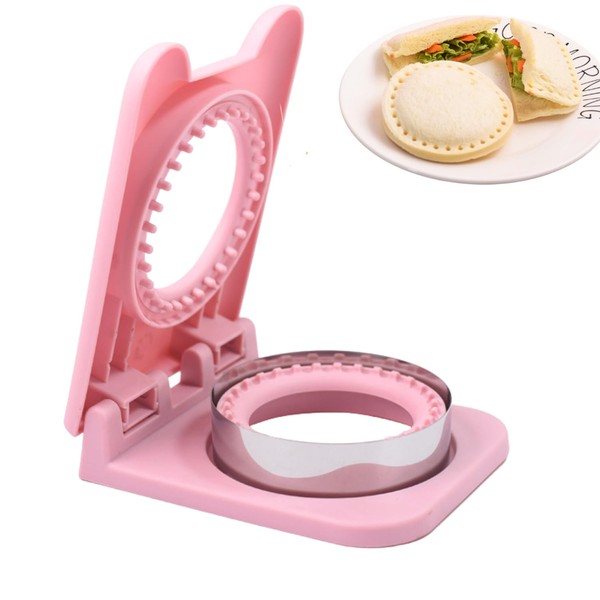Sandwich Cutter and Sealer, Round Pocket Sandwiches Cutter Uncrustables Maker