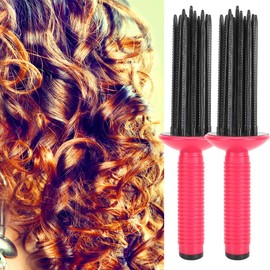 Curly Hair Tools,Hair Fluffy Curling Roll Comb Anti‑slip Curling Wand, Professional Hair Stylists Styling Comb for Women Ladies, Volume Hair Tool Curly Defining Comb Hairstyling Tools