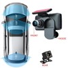 AIXXCUVQ Car 3Lens DVR 3-Channel Dash Cam Front and Rear