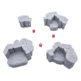 EnderToys Stackable Rocks by Printable Scenery, 3D Printed Tabletop RPG Scenery and Wargame Terrain 28mm Miniatures