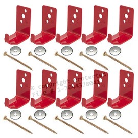 (Lot of 12) Universal Fire Extinguisher Wall Hook, Mount, Bracket, Hanger for 15 to 20 Lb. Extinguisher - (No Screws and Washers)