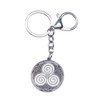 Key Ring Bag Jewellery Medallion Symbol Triskel Stainless Steel Silver