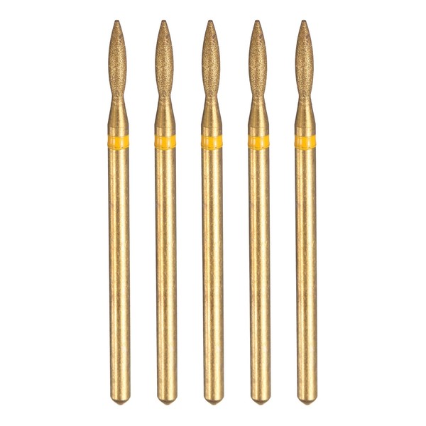 sourcing map 5pcs 325-400 Grits Diamond Grinding Bit 2.2mm Oval