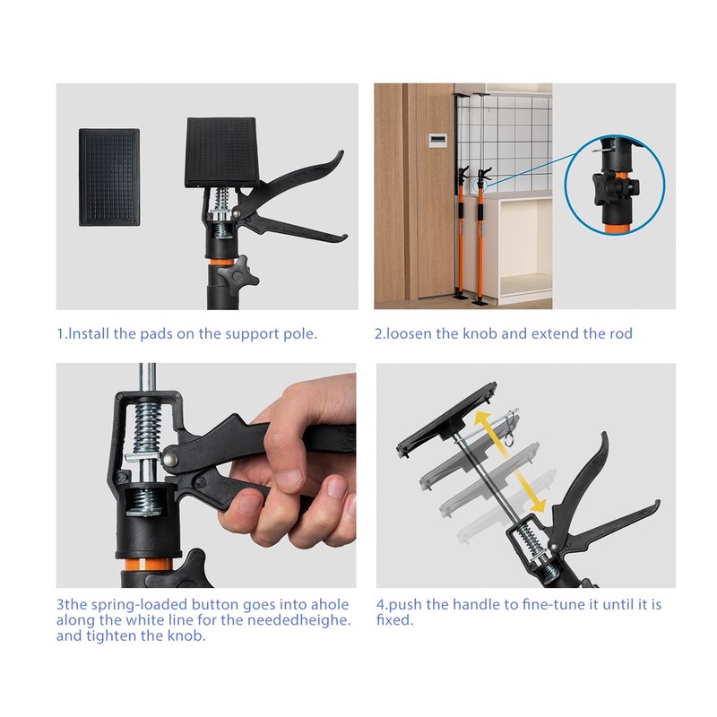 2PK Steel Telescopic Adjustable 3rd Hand Support System, Supports up