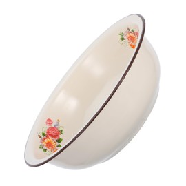 Alipis Vintage Enamel Mixing Bowl Large Capacity Enamel Basin for Kitchen Tasks and Easy to Clean Enamelware Timeless Style for Mixing Washing Fruits Vegetables