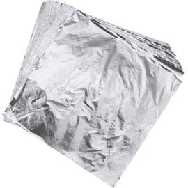 100 Blatt Nachahmung Blatt für Vergoldung Handwerk, Kunstprojekt, Möbel Dekoration, 14 x 14 cm (Silber)