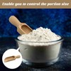 2 PCS Wooden Scoops,140mm Wood Bath Salt Scoops,Large Wooden Flour