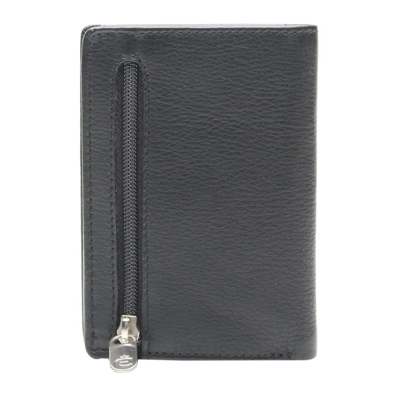 Esquire Oslo RFID Leather Credit Card Holder 7.5 cm, black,