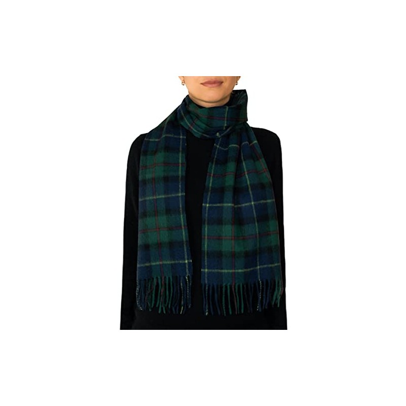 Oxfords Cashmere 100% Lambswool Plaid Tartan Scarf, Macleod
