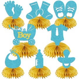 8 Pcs Baby Shower Centerpieces for Tables Boy Its A Boy Baby Shower Decorations Gender Reveal Centerpieces for Tables Baby Shower Gender Reveal Decorations Supplies