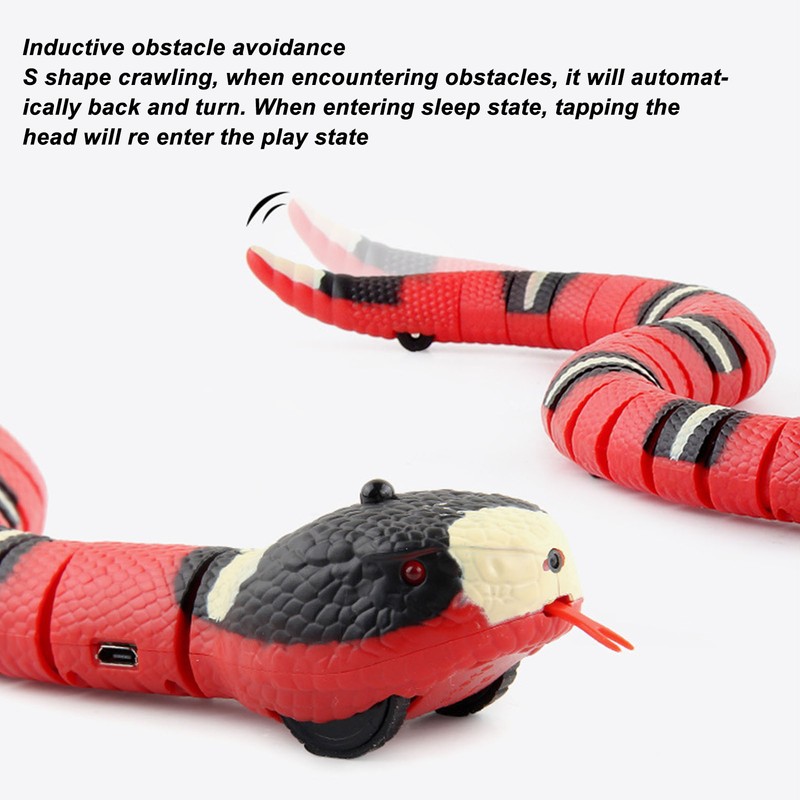 Induction Snake Toy Easy Operation Simulation Realistic Auto Sense Obstacle