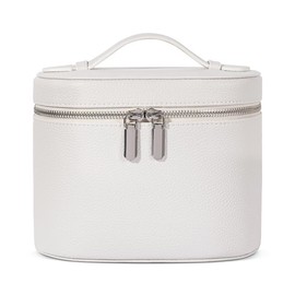 Makeup Bag Vanity Case with Removable Divider Travel Toiletry Bag Portable Cosmetic Bag Makeup Organizer Case for Women TikTokShopBacktoSchool:_Beige