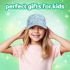 BROMZ Girls Glitter Baseball Cap Kids Ponytail Hat Adjustable Summer