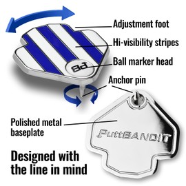 PuttBANDIT Alignment Golf Ball Marker (blue)